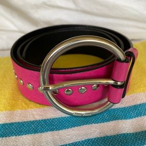 Miu Miu Pink Leather Belt